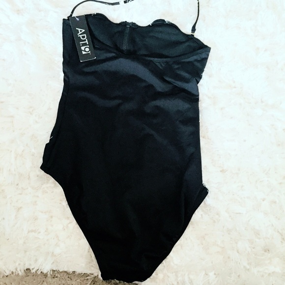 NWT Apt 9 One Piece Black Swimsuit - Picture 4 of 4